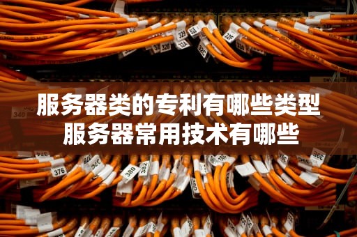 服务器类的专利有哪些类型 服务器常用技术有哪些