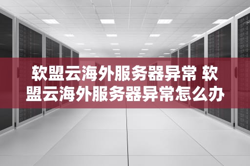 软盟云海外服务器异常 软盟云海外服务器异常怎么办