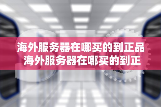 海外服务器在哪买的到正品 海外服务器在哪买的到正品苹果手机