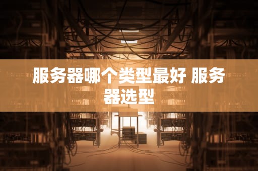 服务器哪个类型最好 服务器选型