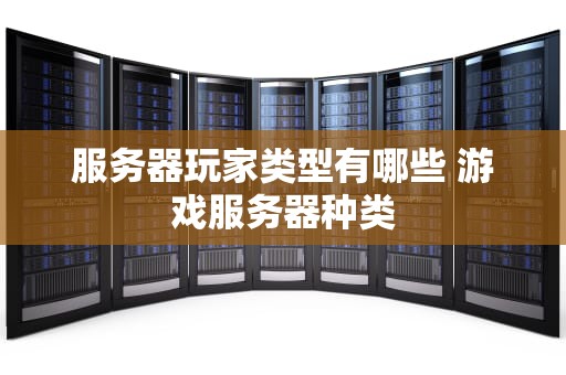 服务器玩家类型有哪些 游戏服务器种类