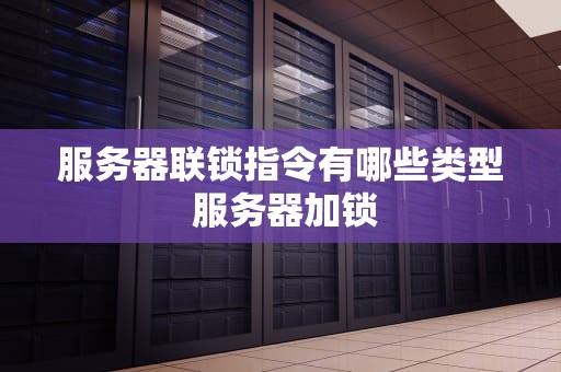 服务器联锁指令有哪些类型 服务器加锁