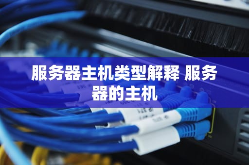 服务器主机类型解释 服务器的主机