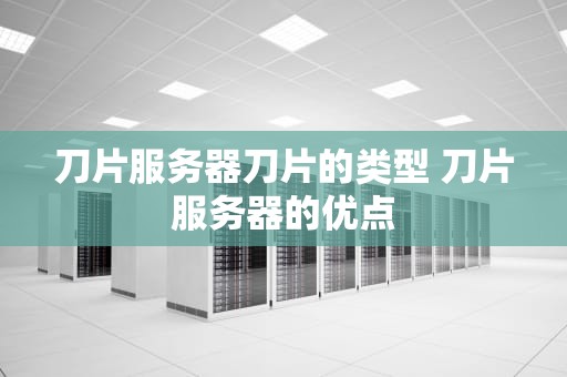 刀片服务器刀片的类型 刀片服务器的优点