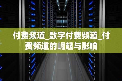 付费频道_数字付费频道_付费频道的崛起与影响