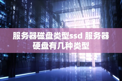 服务器磁盘类型ssd 服务器硬盘有几种类型