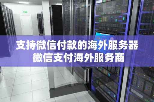 支持微信付款的海外服务器 微信支付海外服务商