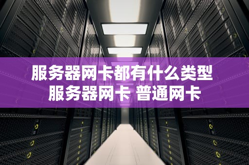 服务器网卡都有什么类型 服务器网卡 普通网卡