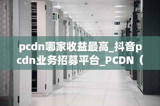 pcdn哪家收益最高_抖音pcdn业务招募平台_PCDN（内容分发网络）收益对比分析