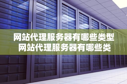 网站代理服务器有哪些类型 网站代理服务器有哪些类型的