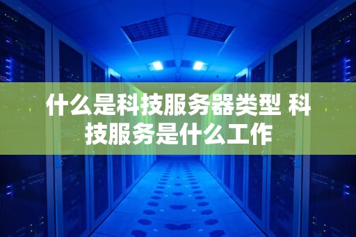 什么是科技服务器类型 科技服务是什么工作