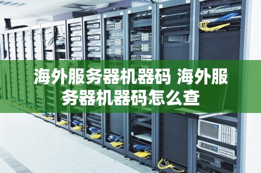 海外服务器机器码 海外服务器机器码怎么查