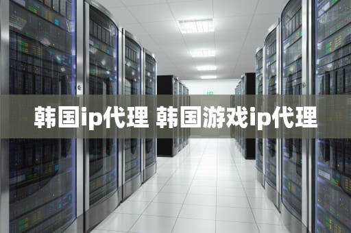 韩国ip代理 韩国游戏ip代理
