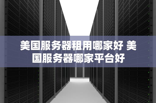 美国服务器租用哪家好 美国服务器哪家平台好