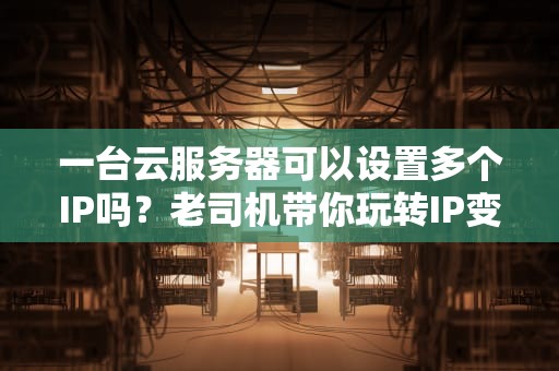 一台云服务器可以设置多个IP吗？老司机带你玩转IP变装秀！