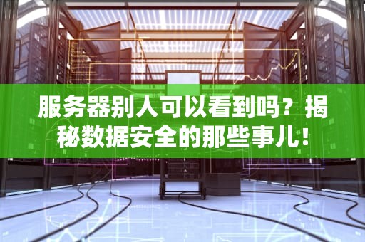 服务器别人可以看到吗？揭秘数据安全的那些事儿！