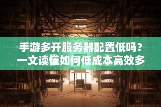 手游多开服务器配置低吗？一文读懂如何低成本高效多开！