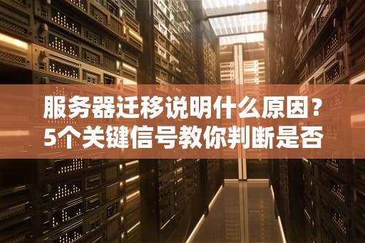 服务器迁移说明什么原因？5个关键信号教你判断是否该搬家了！