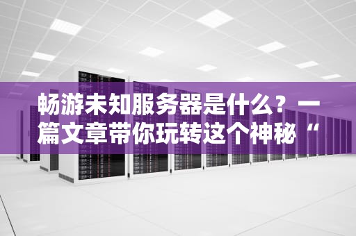 畅游未知服务器是什么？一篇文章带你玩转这个神秘“黑盒子”！
