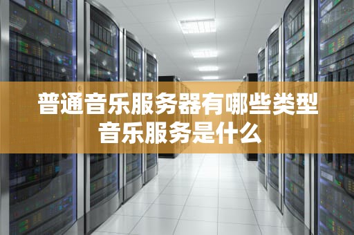 普通音乐服务器有哪些类型 音乐服务是什么