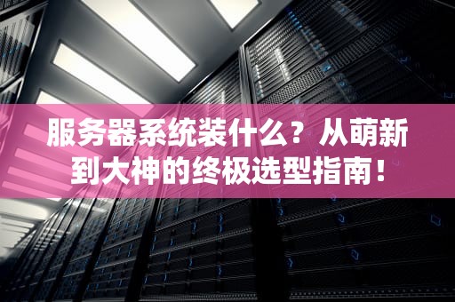 服务器系统装什么？从萌新到大神的终极选型指南！