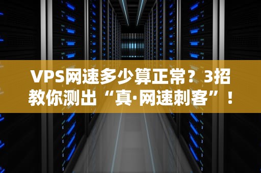 VPS网速多少算正常？3招教你测出“真·网速刺客”！