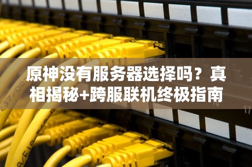 原神没有服务器选择吗？真相揭秘+跨服联机终极指南！