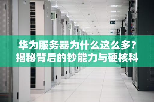 华为服务器为什么这么多？揭秘背后的钞能力与硬核科技！