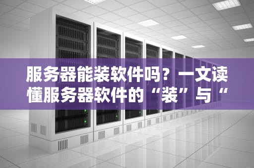 服务器能装软件吗？一文读懂服务器软件的“装”与“不装”