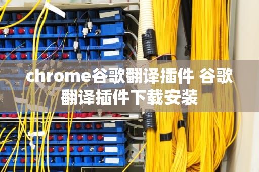 chrome谷歌翻译插件 谷歌翻译插件下载安装