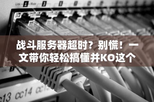 战斗服务器超时？别慌！一文带你轻松搞懂并KO这个磨人小妖精！