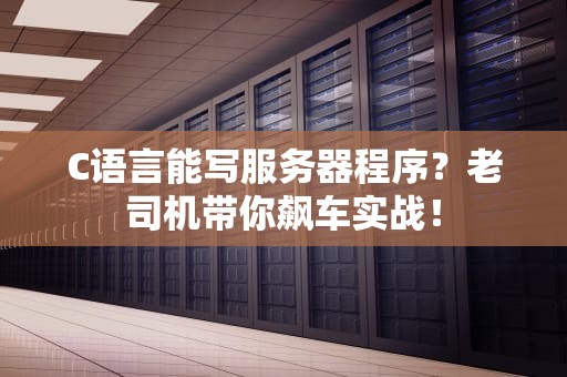 C语言能写服务器程序？老司机带你飙车实战！