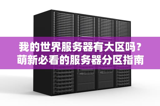 我的世界服务器有大区吗？萌新必看的服务器分区指南！