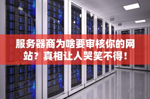 服务器商为啥要审核你的网站？真相让人哭笑不得！