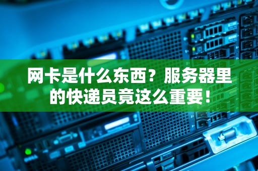 网卡是什么东西？服务器里的快递员竟这么重要！