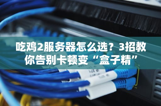 吃鸡2服务器怎么选？3招教你告别卡顿变“盒子精”