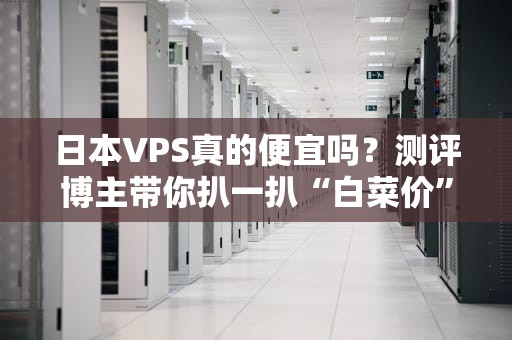 日本VPS真的便宜吗？测评博主带你扒一扒“白菜价”背后的真相！