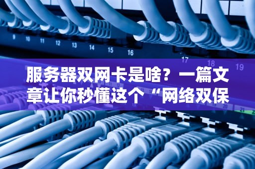 服务器双网卡是啥？一篇文章让你秒懂这个“网络双保险”
