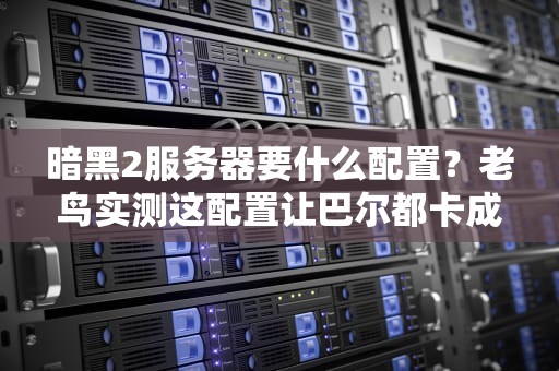 暗黑2服务器要什么配置？老鸟实测这配置让巴尔都卡成PPT！