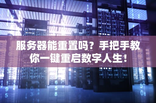 服务器能重置吗？手把手教你一键重启数字人生！