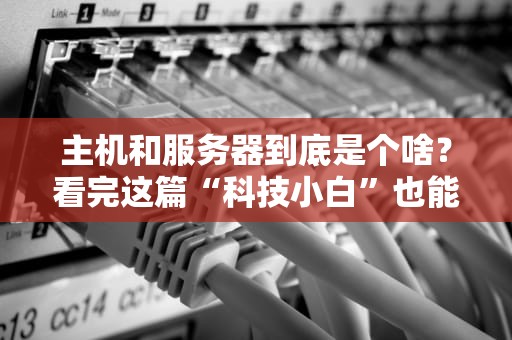 主机和服务器到底是个啥？看完这篇“科技小白”也能秒变专家！