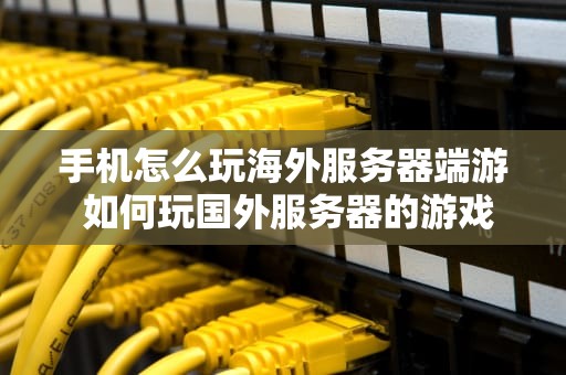 手机怎么玩海外服务器端游 如何玩国外服务器的游戏