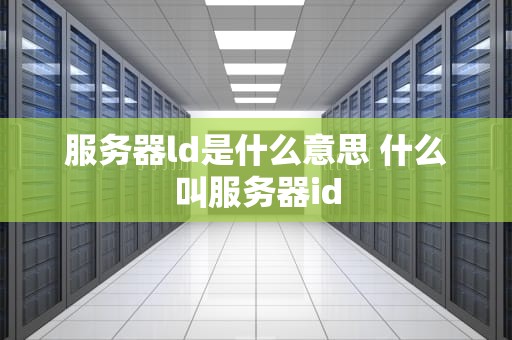 服务器ld是什么意思 什么叫服务器id