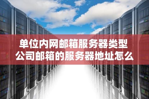 单位内网邮箱服务器类型 公司邮箱的服务器地址怎么填