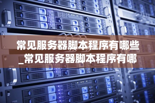 常见服务器脚本程序有哪些_常见服务器脚本程序有哪些组成_常见服务器脚本程序及其应用