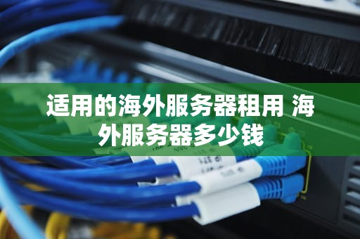 适用的海外服务器租用 海外服务器多少钱