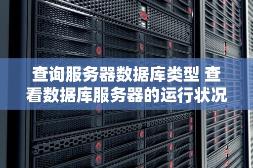 查询服务器数据库类型 查看数据库服务器的运行状况