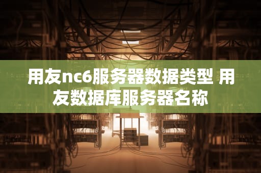 用友nc6服务器数据类型 用友数据库服务器名称