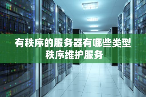 有秩序的服务器有哪些类型 秩序维护服务