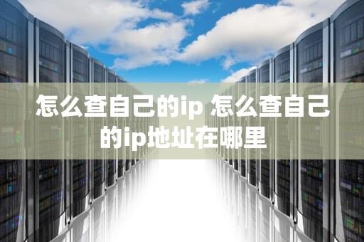 怎么查自己的ip 怎么查自己的ip地址在哪里